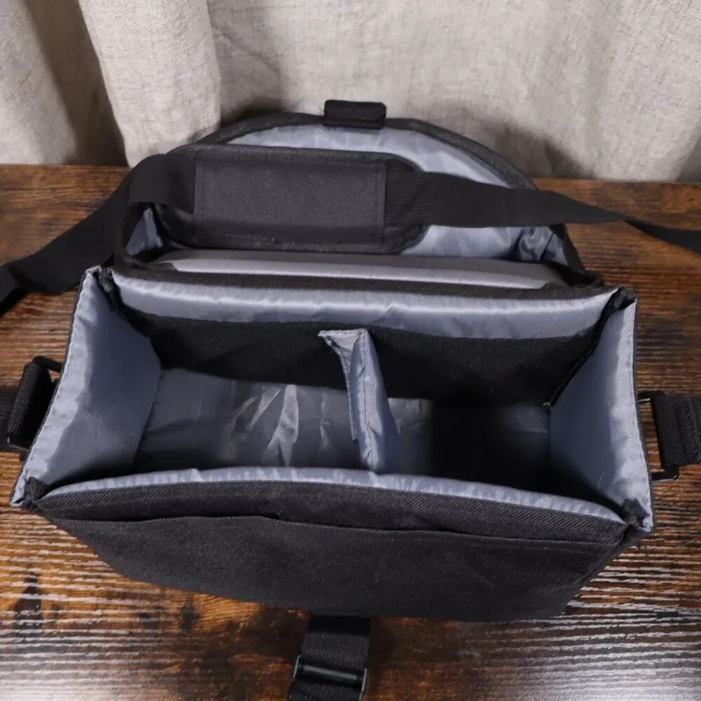 ZitZee Tech DSLR Camera Camcorder Bag Case Padded Divider Black